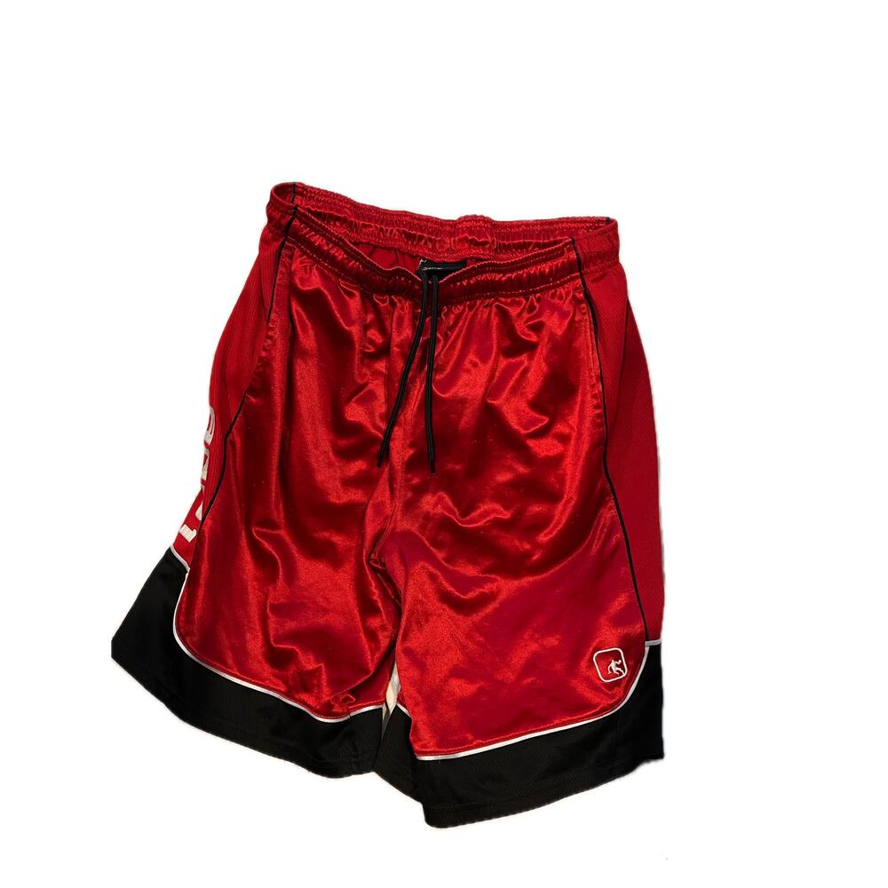 AND 1 Red Black Athletic Shorts Mens Med